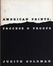 Cover of: American prints by Judith Goldman