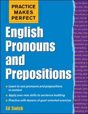 Cover of: English pronouns and prepositions by Edward Swick