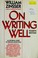 Cover of: On writing well