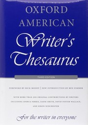 Cover of: Oxford American writer's thesaurus by Christine A. Lindberg