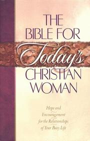 Cover of: Bib for Today's Christian Woman by Thomas Nelson Publishers