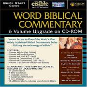 Cover of: The WBC 6-Volume Upgrade CD-ROM by Nelson Reference