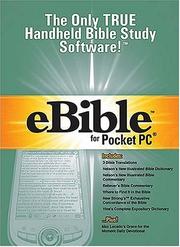 Cover of: eBible for Pocket PC: The Only TRUE Handheld Bible Study Software!