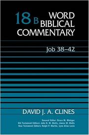 Cover of: Job 38-42 (Word Biblical Commentary) by David J. A. Clines