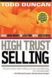 Cover of: High Trust Selling