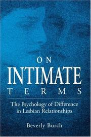 Cover of: On Intimate Terms by Beverly Burch, Beverly Burch