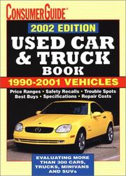 Cover of: 2002 Used Car & Truck Book (Consumer Guide Used Car & Truck Book)
