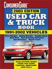 Cover of: 2003 Used Car Book (Consumer Guide Used Car & Truck Book) by Consumer Guide editors