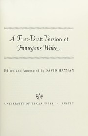 Cover of: A first-draft version of Finnegans wake. by James Joyce