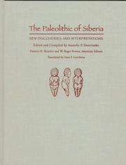 Cover of: The Paleolithic of Siberia by 