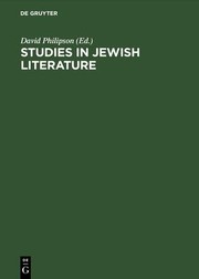 Cover of: Studies in Jewish Literature by David Philipson, David Philipson