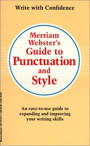 Cover of: Merriam-Webster's Guide to Punctuation and Style