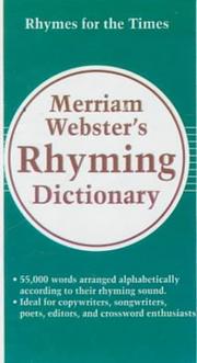 Cover of: Merriam-Webster's Rhyming Dictionary