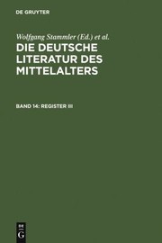 Cover of: Register III by Wolfgang Stammler, Karl Langosch, Kurt Ruh, Gundolf Keil, Werner Schröder