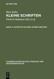 Cover of: Aufsätze Aus Den Jahren 1968-1976 by Kuhn, Hans, Dietrich Hofmann, Wolfgang Lange, Klaus von See