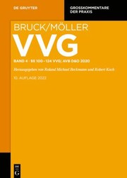 Cover of: §§ 100-124 Vvg: Haftpflichtversicherung; D&o-Versicherung