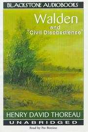 Cover of: Walden and Civil Disobedience by Henry David Thoreau