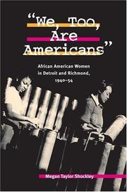 Cover of: We, too, are Americans by Megan Taylor Shockley