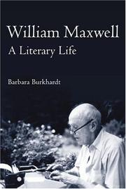 Cover of: William Maxwell by Barbara A. Burkhardt