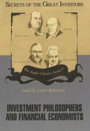 Cover of: Investment Philosophers and Financial Economists (Secrets of the Great Investors)
