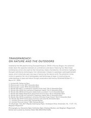 Cover of: Transparency: On Nature and the Outdoors