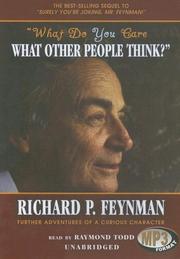 Cover of: What Do You Care What Other People Think? (Library Edition) by Richard Phillips Feynman