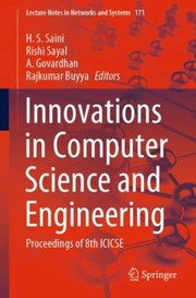Cover of: Innovations in Computer Science and Engineering: Proceedings of 8th ICICSE