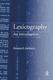 Cover of: Lexicography: An Introduction