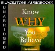 Cover of: Know Why You Believe: Library Edition