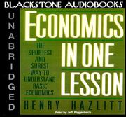 Cover of: Economics in One Lesson by Henry Hazlitt