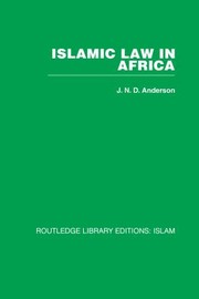 Cover of: Islamic Law in Africa