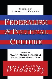 Cover of: Federalism and Political Culture