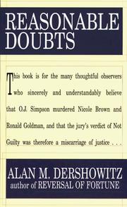 Cover of: Reasonable doubts by Alan M. Dershowitz