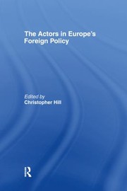 Cover of: Actors in Europe's Foreign Policy