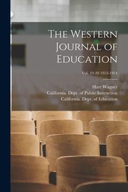 Cover of: Western Journal of Education; Vol. 19-20 1913-1914