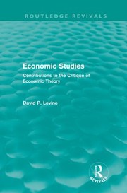 Cover of: Economic Studies: Contributions to the Critique of Economic Theory