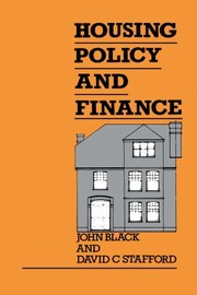 Cover of: Housing Policy and Finance