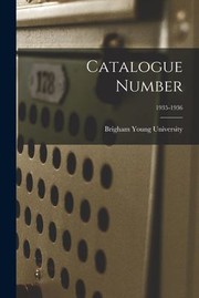 Cover of: Catalogue Number; 1935-1936