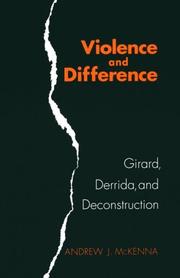 Cover of: Violence and Difference by Andrew J. McKenna