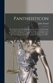 Cover of: Pantheisticon by John 1670-1722 Toland, John 1670-1722 Toland