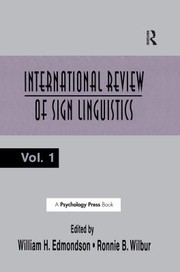 Cover of: International Review of Sign Linguistics: Volume 1