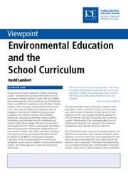 Cover of: Environmental Education and the School Curriculum (Viewpoint)