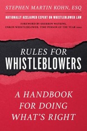 Cover of: Rules for Whistleblowers: A Handbook for Doing What's Right