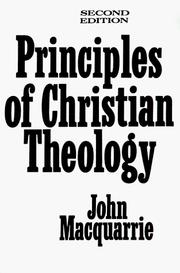 Cover of: Principles of Christian Theology (2nd Edition) by John Macquarrie