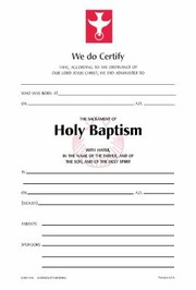 Cover of: Baptism Certificate #110R by Church Publishing