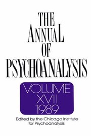 Cover of: The Annual of Psychoanalysis, V. 17 (Annual of Psychoanalysis)