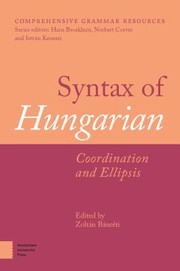 Cover of: Syntax of Hungarian: Coordination and Ellipsis