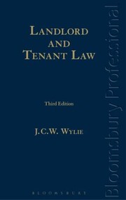 Cover of: Landlord and Tenant Law by J.C.W. Wylie