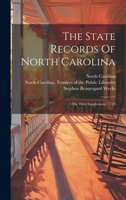 Cover of: State Records of North Carolina: 1786, with Supplement 1779