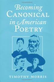 Cover of: Becoming canonical in American poetry